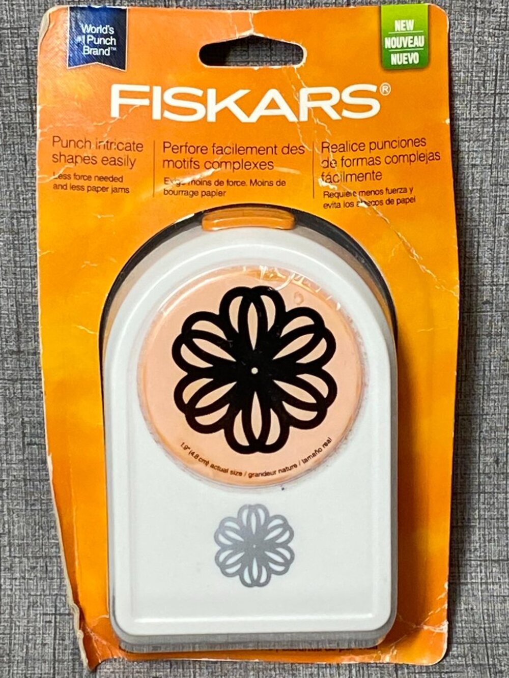 Craft Punch Large Size Neutron Dance Fiskars 1.9” New in Package Retired